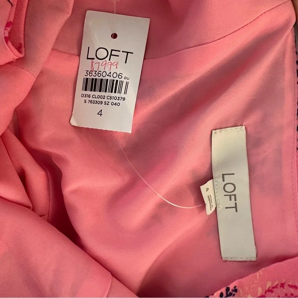 LOFT Pink Floral Mini Dress - Picture 7 of 12